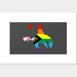 Bronco Rider 2: Queer Pride Flag Posters and Art